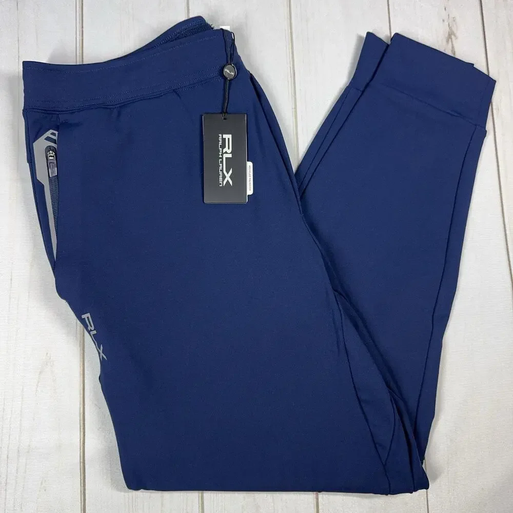 RLX Jogger Pants Mens Large Navy Stretch Performance Golf Ralph Lauren